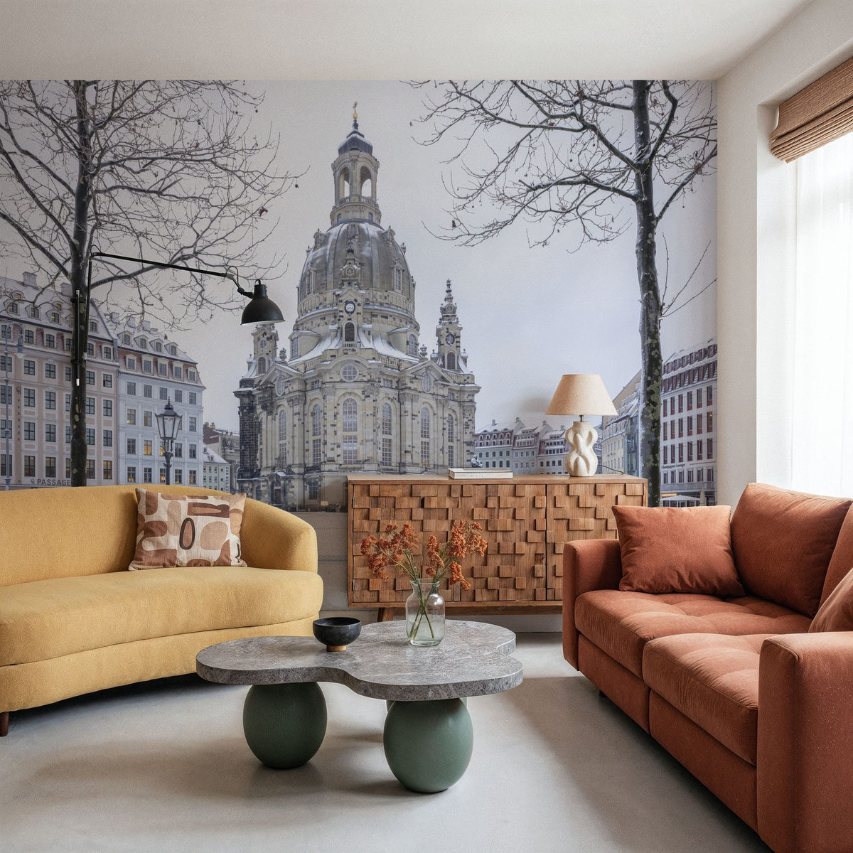 Baroque Winter Mural Wallpaper - room preview 05