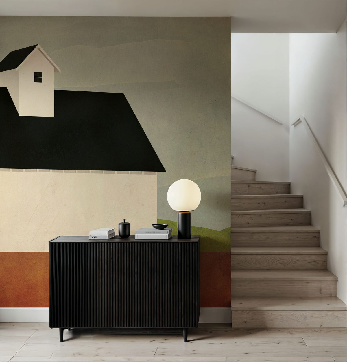 Fall Barn Mural Wallpaper - room preview 05