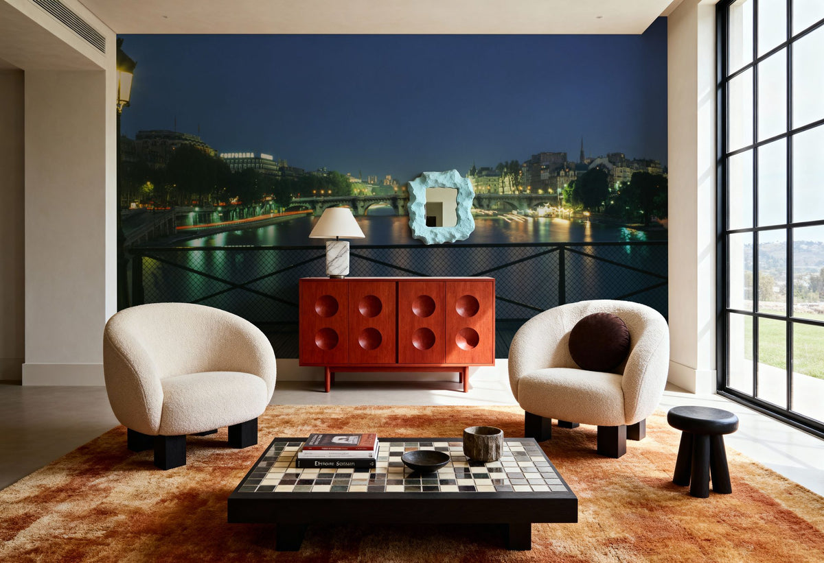 Riverfront Twilight Mural Wallpaper - room preview 05