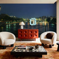 Riverfront Twilight Mural Wallpaper - room preview 05