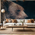 Grizzly Bear Portrait Mural Wallpaper - room preview 05