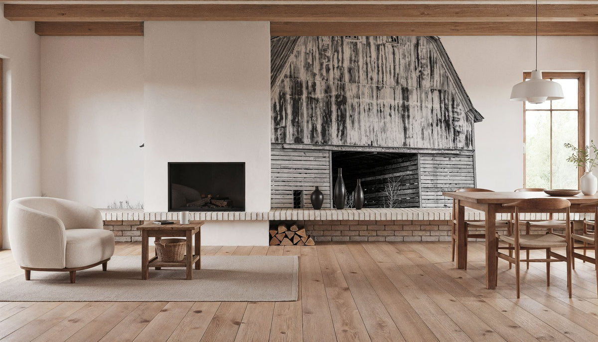 Old Route 66 Barn Mural Wallpaper - room preview 05