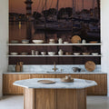 Harbor Lighthouse Sunset Mural Wallpaper - room preview 05