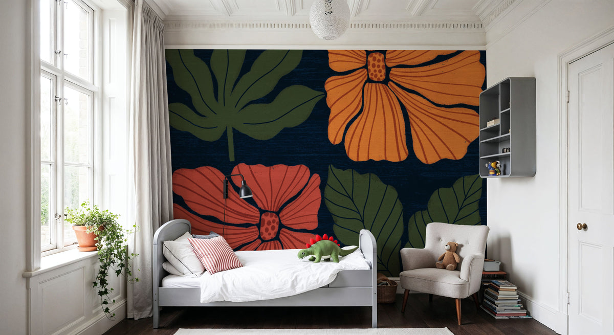 Modern Blooms IV Mural Wallpaper - room preview 05