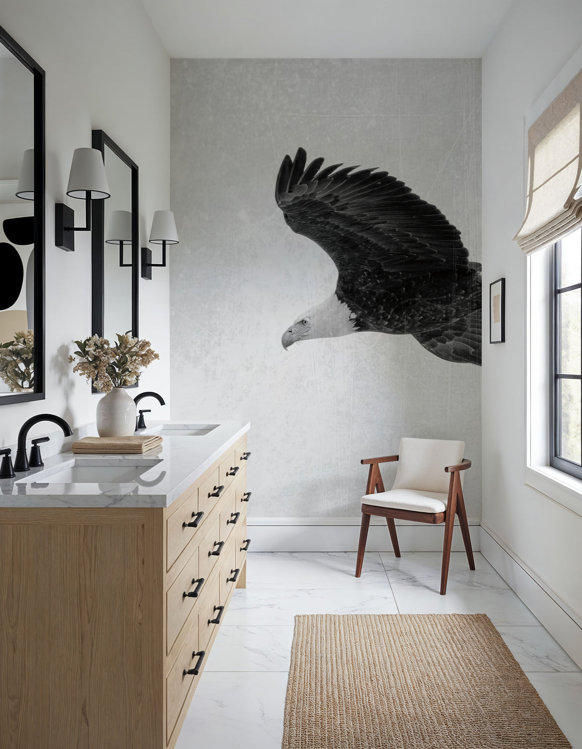 Eagle Eye Mural Wallpaper - room preview 05