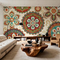 La Vida Medallion Mural Wallpaper - room preview 05