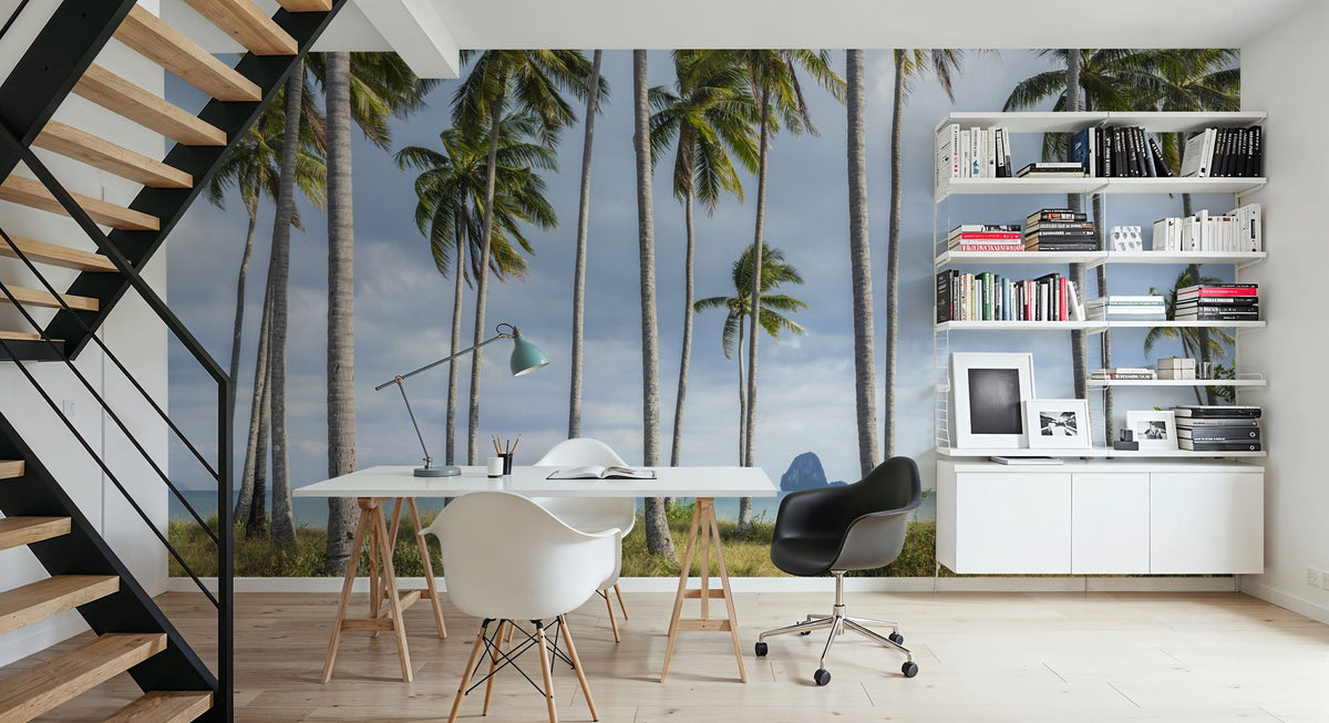 Coastal Palms Mural Wallpaper - room preview 05