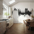 Scarborough England Skyline Black & White Mural Wallpaper - room preview 05