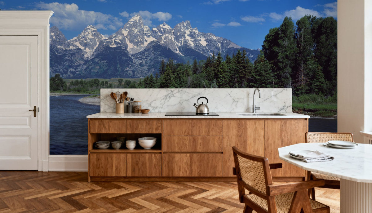 Mountain River Serenity Mural Wallpaper - room preview 05