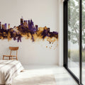 Toronto Canada Skyline Purple & Gold Mural Wallpaper - room preview 05