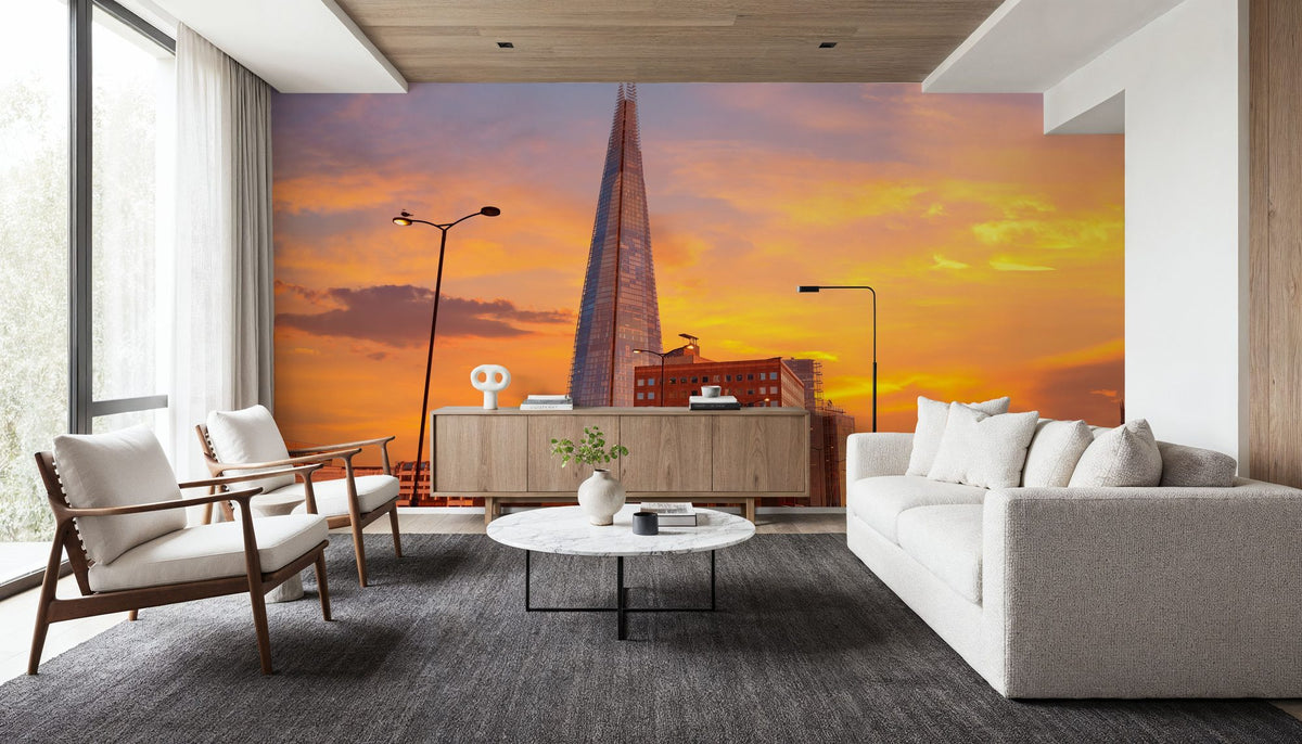 Metropolitan Sunset Yellow Mural Wallpaper - room preview 05
