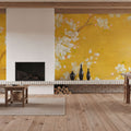 White Cherry Blossoms II Mural Wallpaper - room preview 05