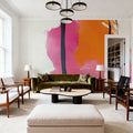Somersault Orange Mural Wallpaper - room preview 05