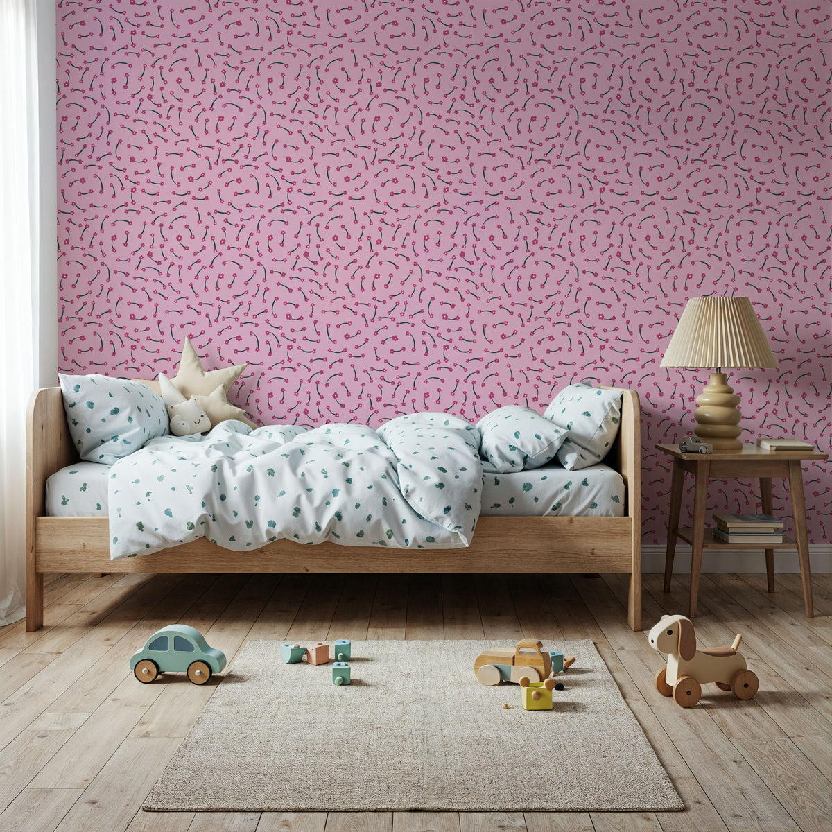 Floral Connection Mural Wallpaper - room preview 05