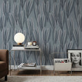 Palm on Grey Mural Wallpaper - room preview 05