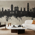 New Haven Connecticut Skyline Concrete Mural Wallpaper - room preview 05