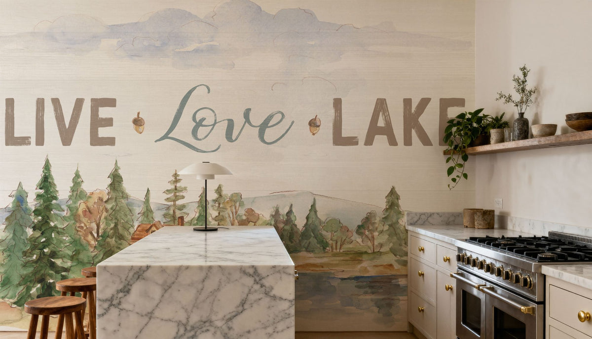 Lake Retreat IV Mural Wallpaper - room preview 05