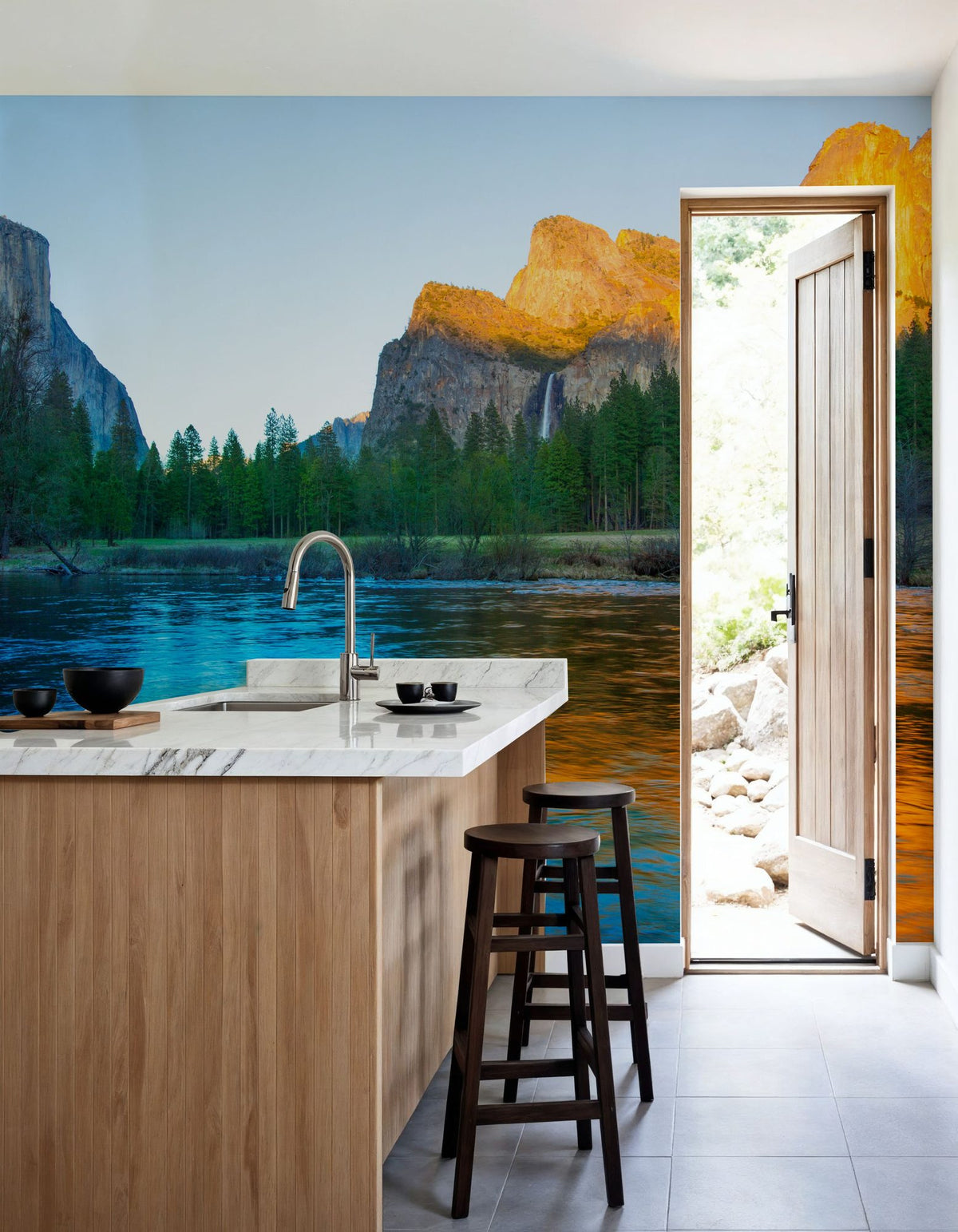 Merced River Clear Mural Wallpaper - room preview 05