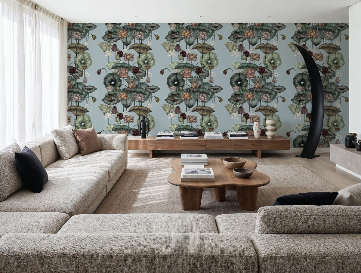 Magical Lotus, Sky Mural Wallpaper - room preview 05