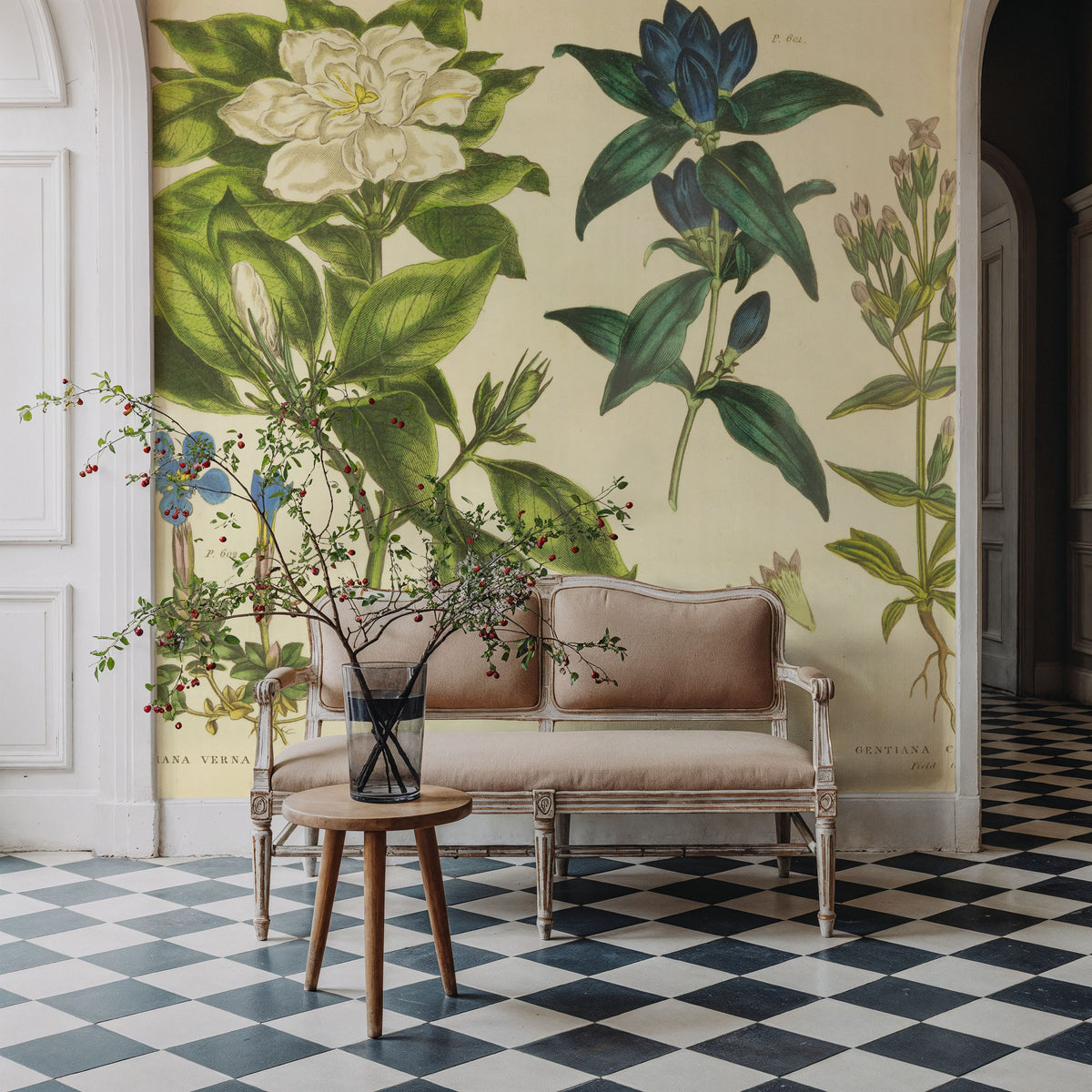 Herbal Botanical IX Mural Wallpaper - room preview 05