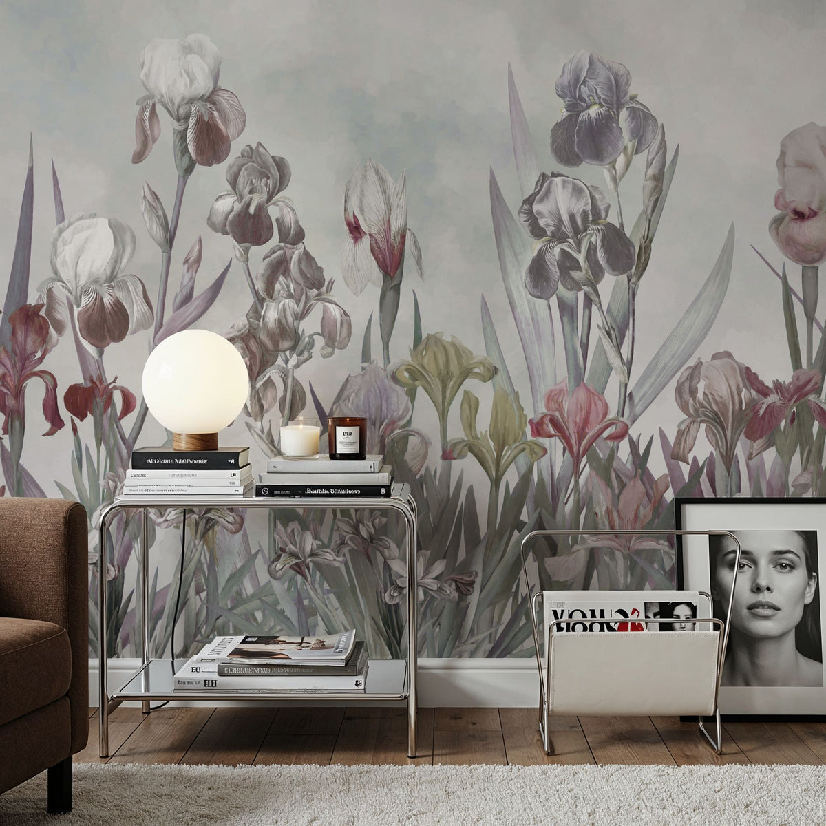 Iris Field Fall Mural Wallpaper - room preview 05