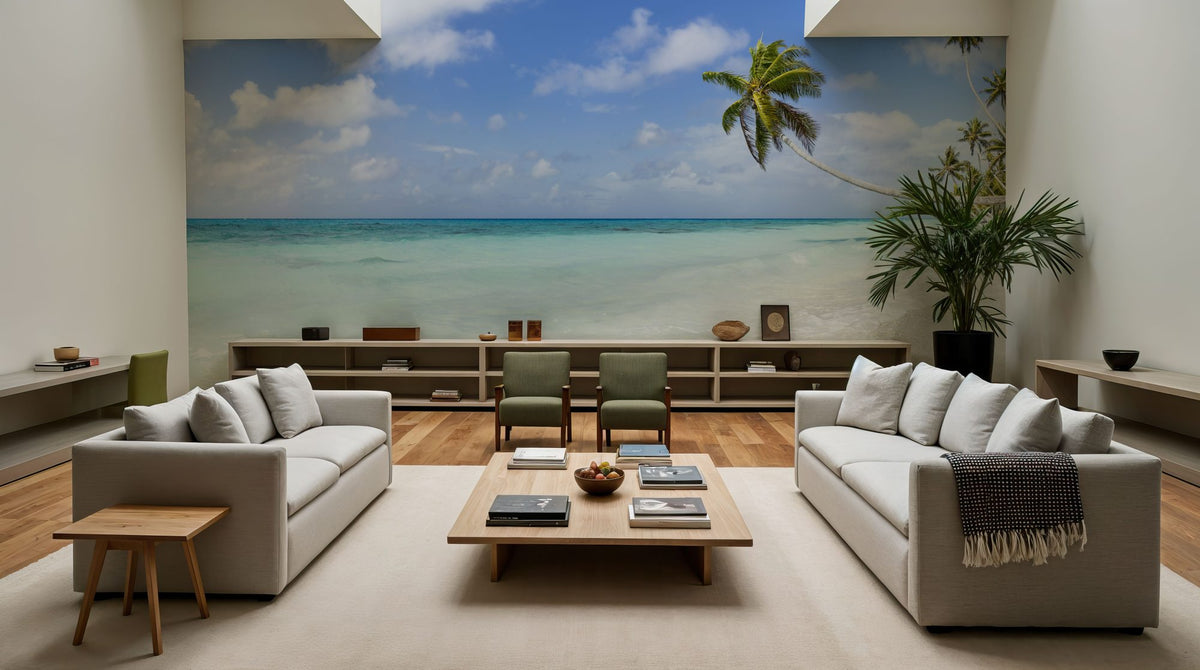 Atoll Beach Mural Wallpaper - room preview 05