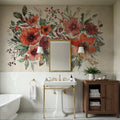 Festive Blooms I Mural Wallpaper - room preview 05