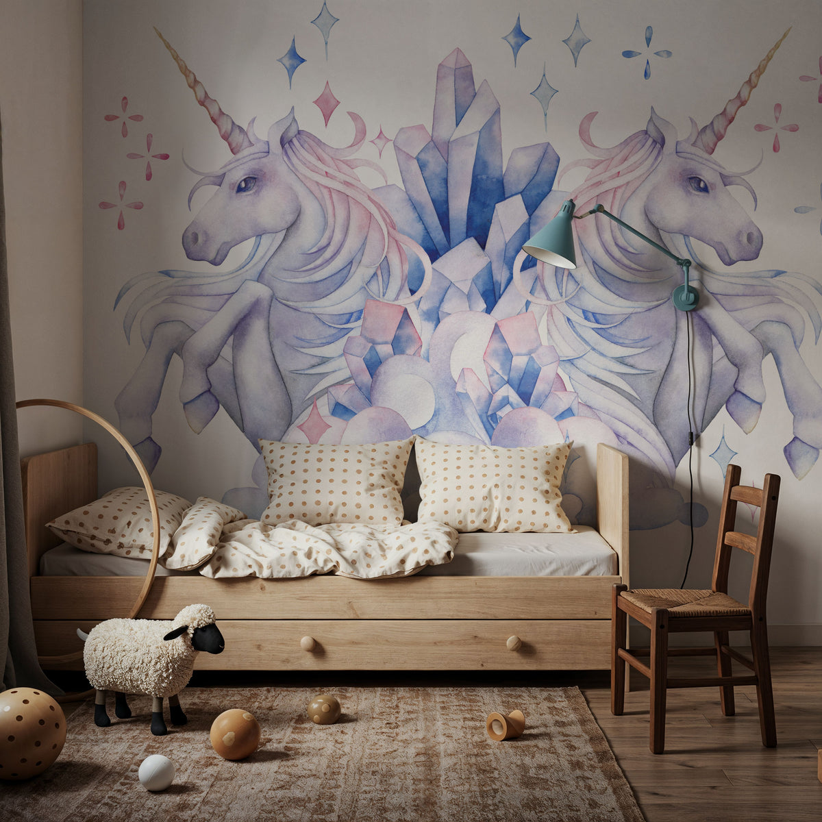 Unicorn Power Mural Wallpaper - room preview 05