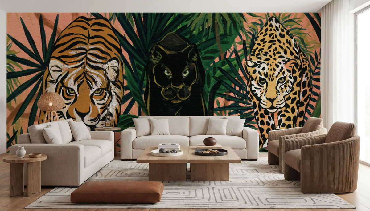 Boho Jungle Prowlers Mural Wallpaper - room preview 05