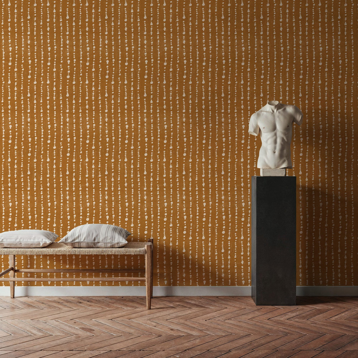 Woodland Drops Bronze Mural Wallpaper - room preview 05