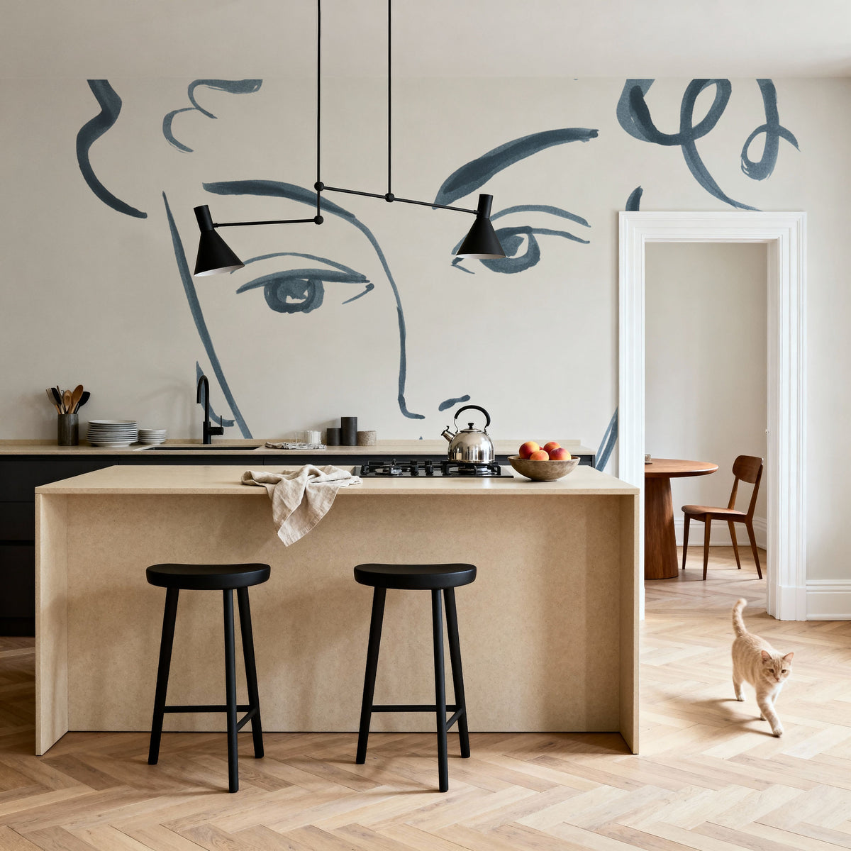 Whimsy Portrait II Mural Wallpaper - room preview 05