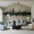 Worcester England Skyline Concrete Mural Wallpaper - room preview 05
