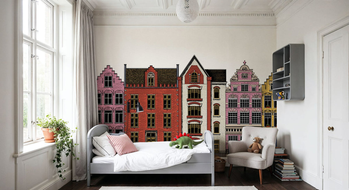 On Our Street Mural Wallpaper - room preview 05
