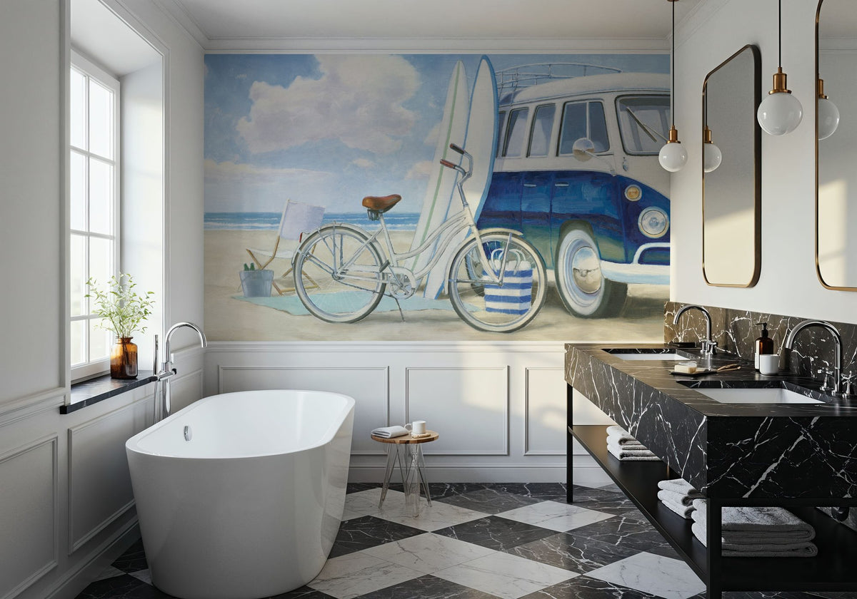 Beach Time Baskets Mural Wallpaper - room preview 05