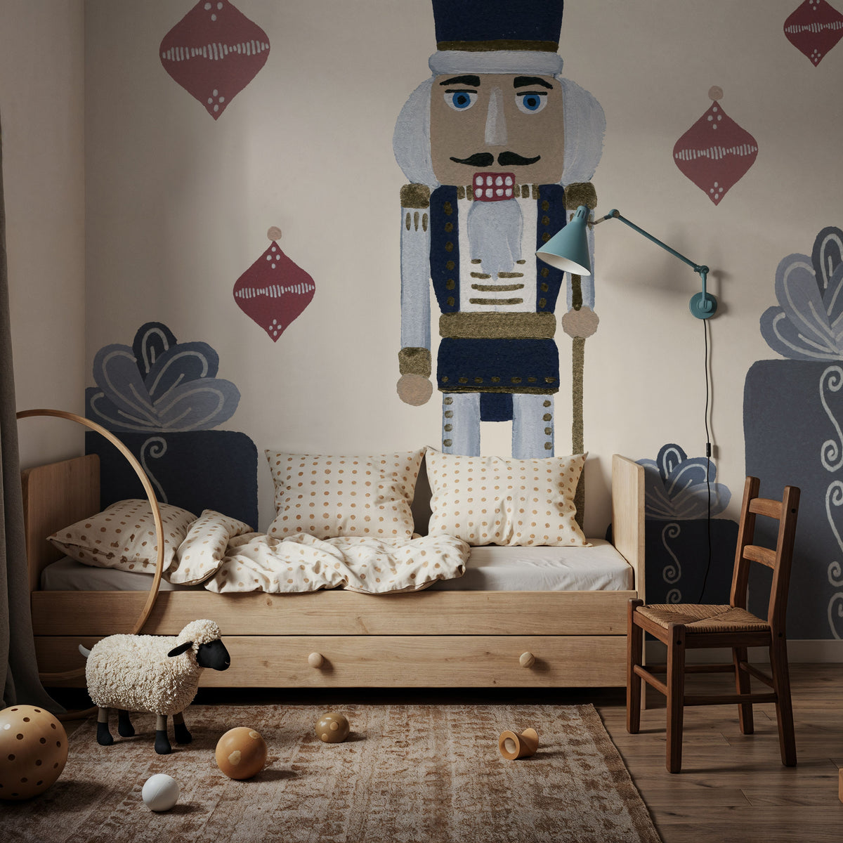Vintage Nutcrackers II Mural Wallpaper - room preview 05