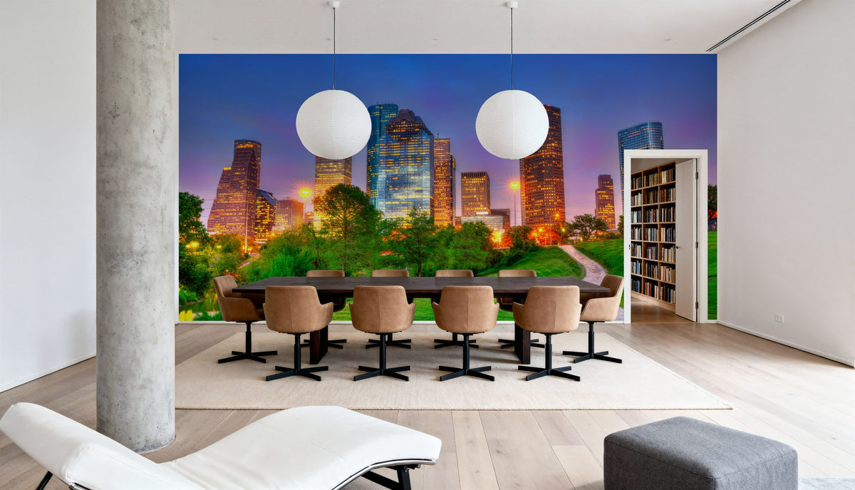 Lush Houston Sunset Mural Wallpaper - room preview 05