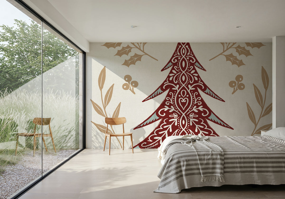 Holiday Form IX Color Mural Wallpaper - room preview 05