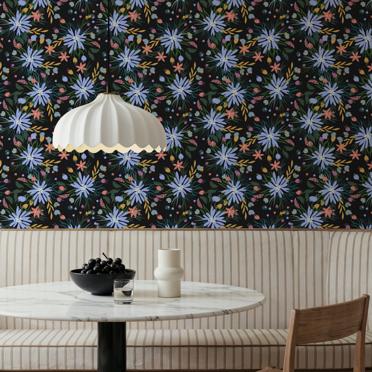 Floral Fireworks Mural Wallpaper - room preview 05