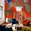 Naive Flower Still Life Mural Wallpaper - room preview 05