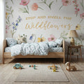 Wild Blooms IV Mural Wallpaper - Light Tone - room preview 05