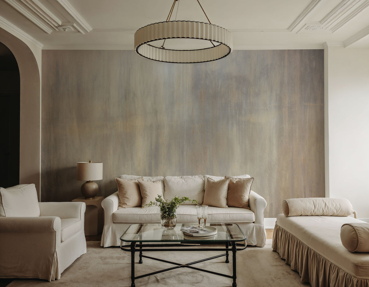 Concrete Surface, Beige Mural Wallpaper - room preview 05