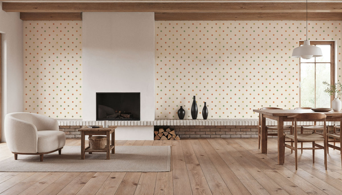 Folk Flowers Mural Wallpaper - room preview 05