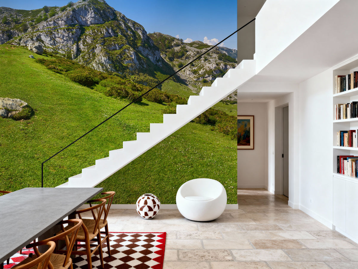 Alpine Valley Pasture Mural Wallpaper - room preview 05