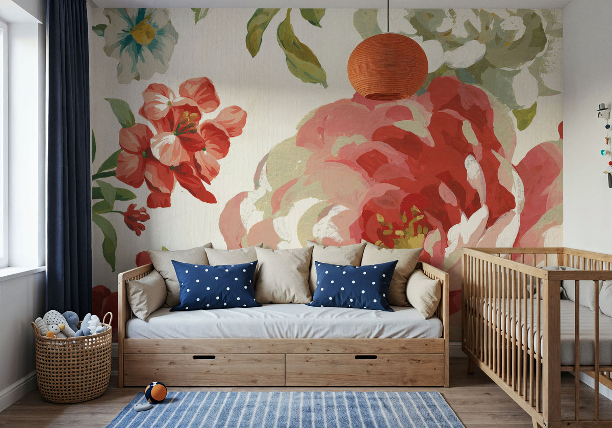 Elegant Floral IV Mural Wallpaper - room preview 05