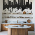 San Francisco Skyline Black & White Mural Wallpaper - room preview 05