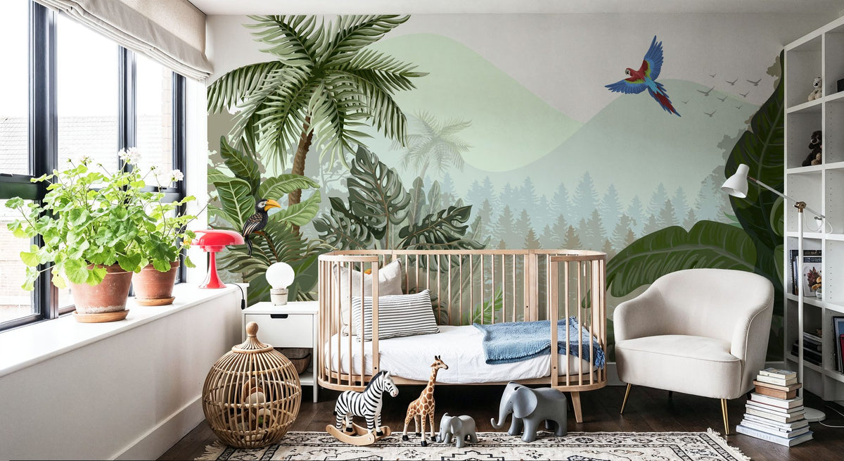 Overlooking Treetops Mural Wallpaper - room preview 05
