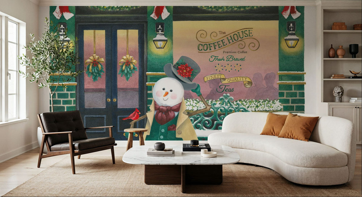 Main Street Christmas II Mural Wallpaper - room preview 05