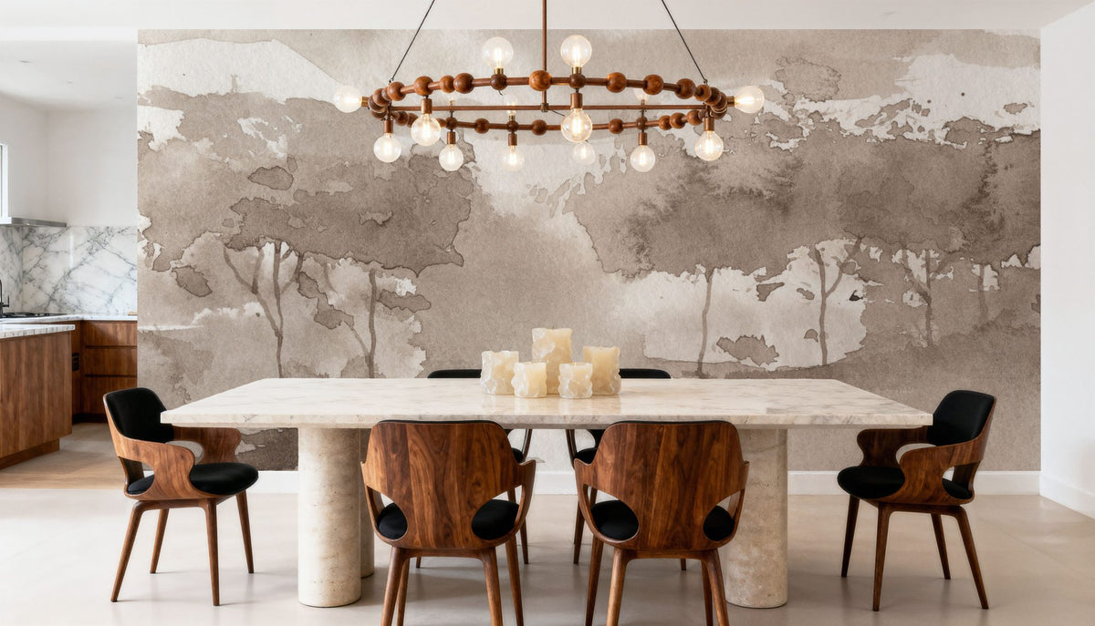 Sepia Trees Mural Wallpaper - room preview 05
