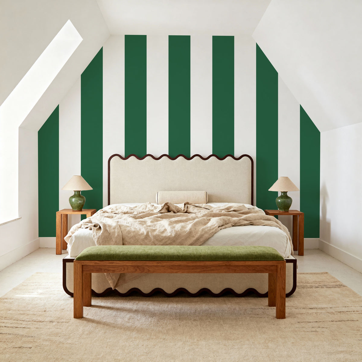 Circus Stripes, Salamander Green Mural Wallpaper - room preview 05
