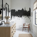 Victoria Canada Skyline Black & White Mural Wallpaper - room preview 05